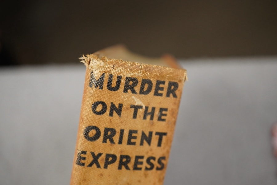 Christie, Agatha - Murder on the Orient Express, 1st edition, original full orange cloth, front board and spine lettered in black, two pages of adverts at end, The Crime Club, London, 1934.